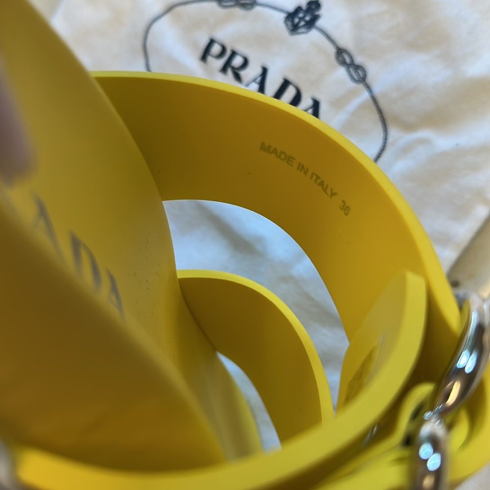 NWOT Prada Yellow Sandals - Picture 8 of 8